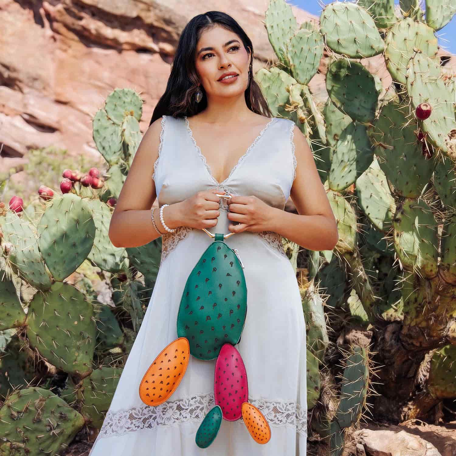 Carlota Cactus Handbag + Nopalera Gift Set | Nopalera