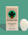 Nopalera Balance and Repair conditioner bar  with the product visible beside the packaging.