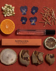 Nopalera Flor de Madera 10ml travel perfume roller with citrus, flowers, and woody fragrance ingredients.