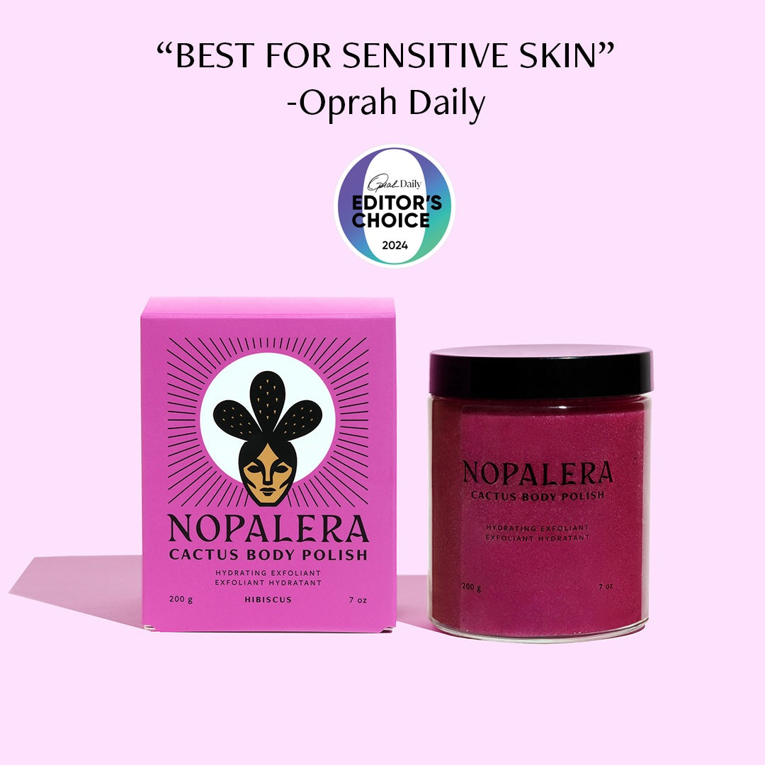 Nopalera Hibiscus Cactus Body Polish jar on white background