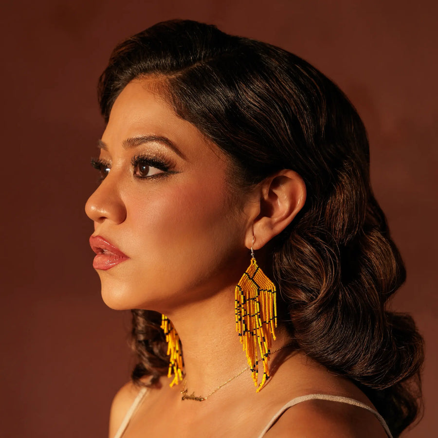 Cempasúchil Beaded Earrings